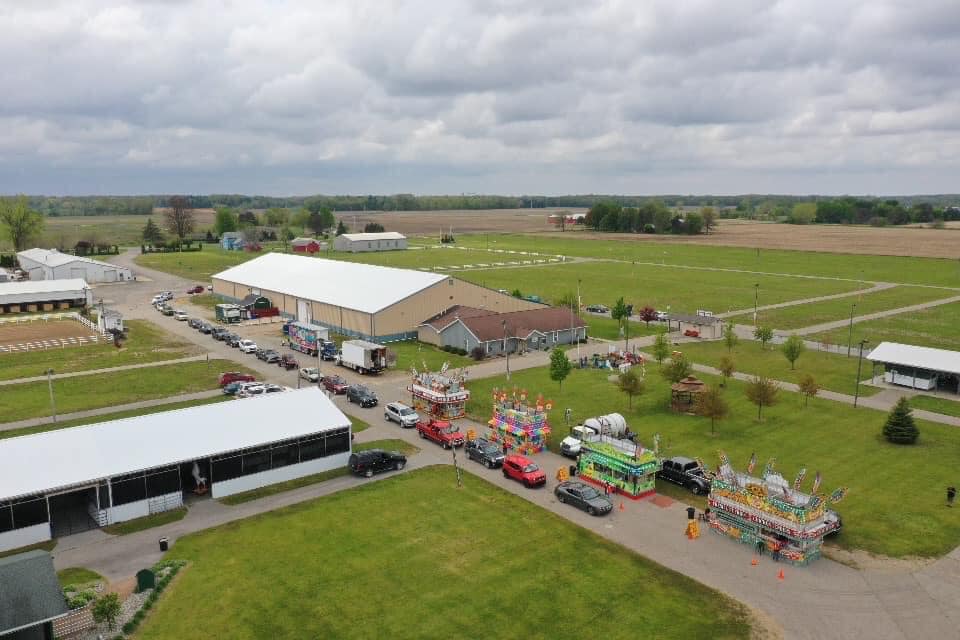 saginaw county fairgrounds aerial photo